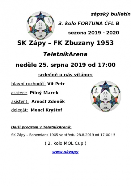 SK Zápy - FK Bruzany 1953